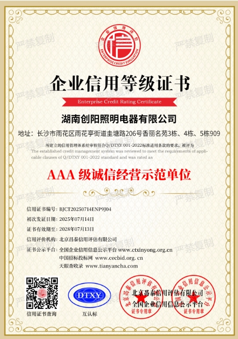 AAA级诚信经营示范单位