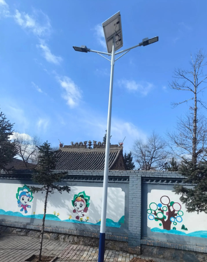 临澧县村委会亮化升级：创阳照明双臂路灯点亮乡村路，太阳能路灯定制方案获认可