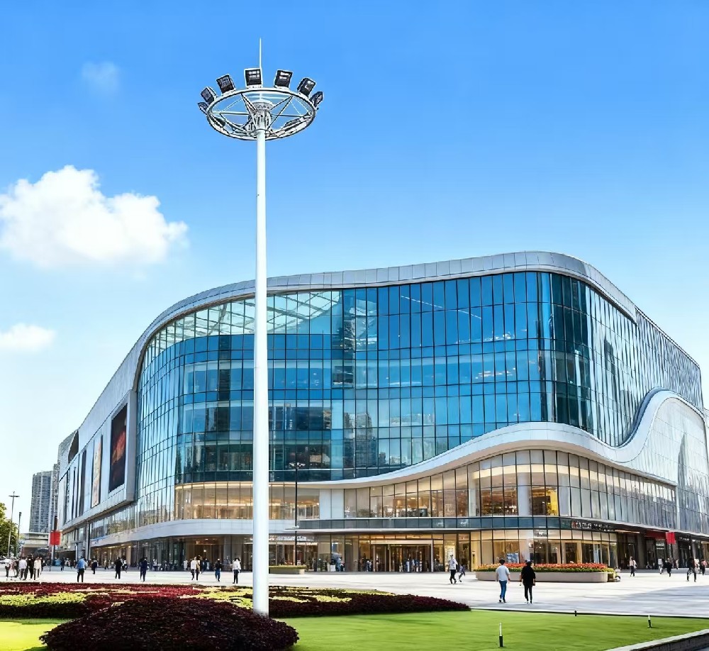 金华商场亮化升级：创阳照明 18 米高杆市电路灯点亮夜间新图景