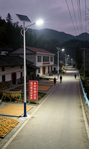 太阳能路灯点亮隆回乡村路 照亮乡村振兴幸福途